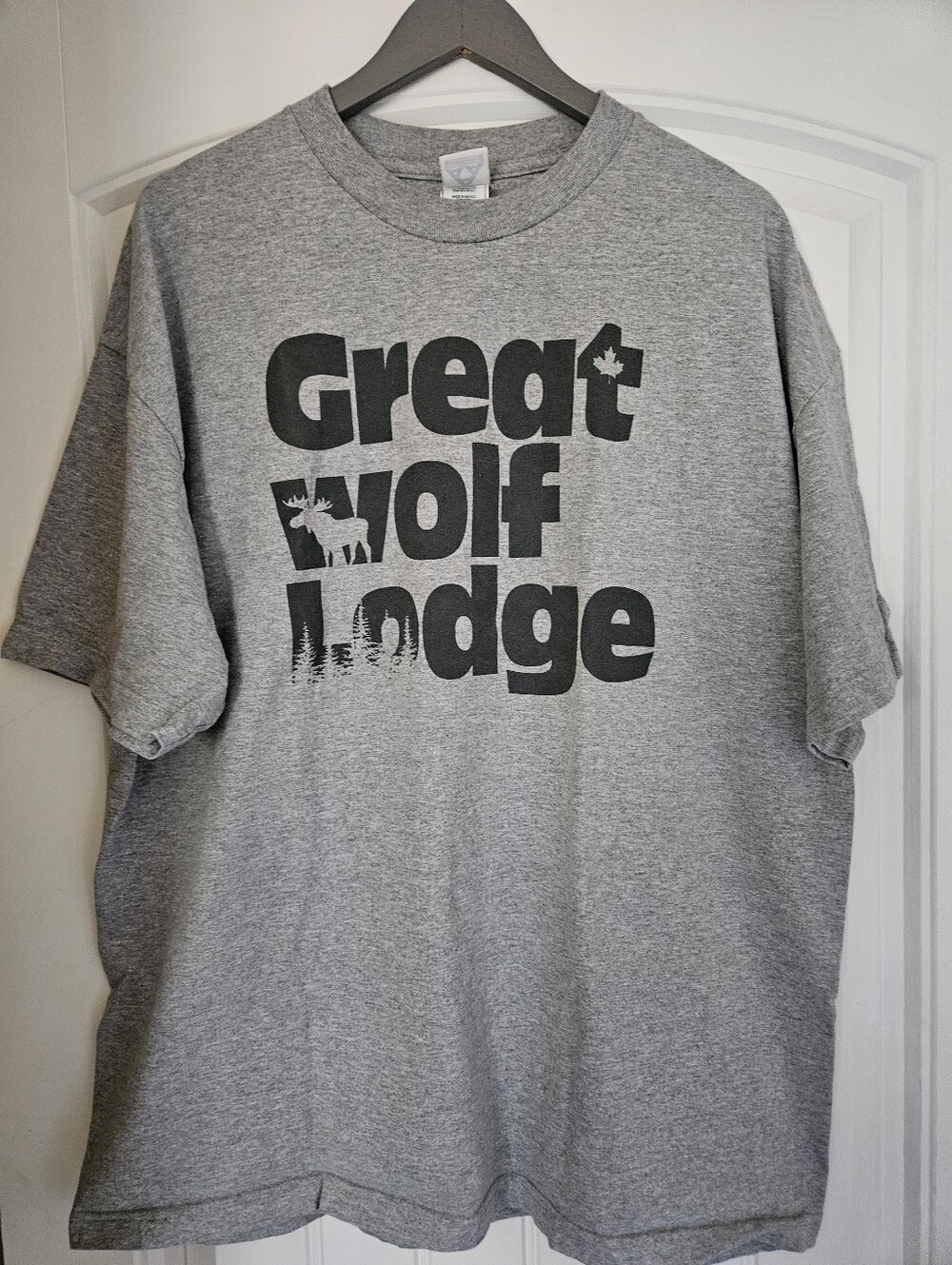 Men's Grey Great Wolf Lodge Logo T-Shirt